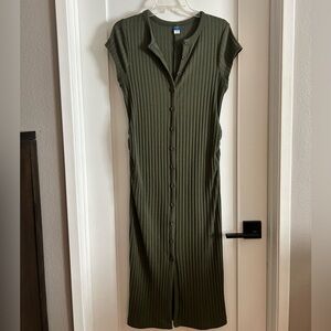 Maternity Midi Henley Dress